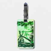 Groen oerwoud bagagelabel (Achterkant verticaal)