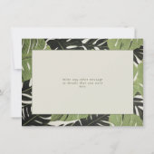 Groen Oerwoud Bladeren Save the Date Kaart (Achterkant)