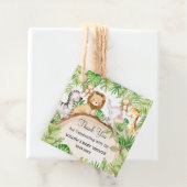 Groen Oerwoud Dieren Baby shower 1e Verjaardag Bedankjes Labels (In situ)