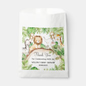 Groen Oerwoud Dieren Baby shower 1e Verjaardag Bedankzakje (Voorkant)
