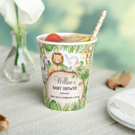 Groen Oerwoud Dieren Baby shower 1e Verjaardag Papieren Bekers