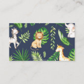 Groen Oerwoud Dieren Baby shower Boeken voor Baby Informatiekaartje (Achterkant)