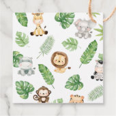 Groen Oerwoud Dieren Baby shower Dank u Bedankjes Labels (Achterkant)