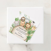 Groen Oerwoud Dieren Baby shower Dank u Favo Bedankjes Labels (In situ)