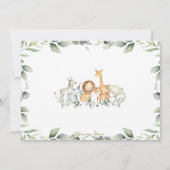 Groen Oerwoud Dieren Baby shower Verjaardag Bedankkaart (Achterkant)