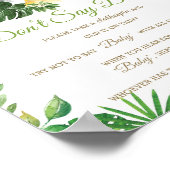 Groen Oerwoud Dieren Douche Zeg niet Baby Game Poster (Hoek)