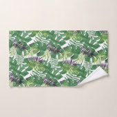 Groen Oerwoud laat Natuur naadloos Patroon Wit Handdoek (Handdoek)