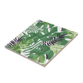 Groen Oerwoud laat Natuur naadloos Patroon Wit Tegeltje (Zijkant)