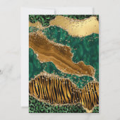 Groen Oerwoud Safari Glitter Agate 21st Birthday Kaart (Achterkant)