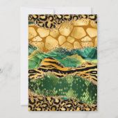 Groen Oerwoud Safari Glitter Agate 21st Birthday Kaart (Achterkant)