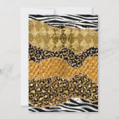 Groen Oerwoud Safari Glitter Agate Wedding Kaart (Achterkant)