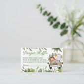 Groen oerwoud Safari Wilde Dieren Luierloterij Informatiekaartje (Staand voorkant)