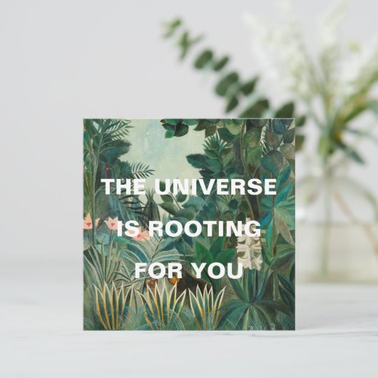 Groen Oerwoud schilderend universum draait (Staand voorkant)