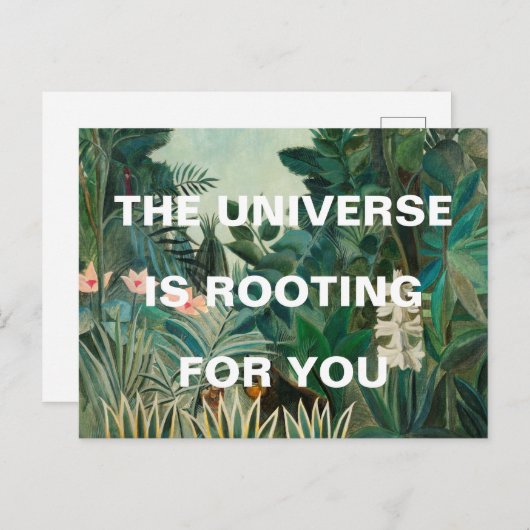 Groen Oerwoud schilderend universum draait Briefkaart (Voorkant / Achterkant)