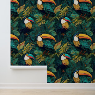 Groen Oerwoud Toucan Tropical Bird Behang
