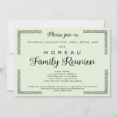 Groen of een kleur familie reünie uitnodiging (Voorkant)