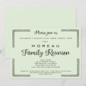 Groen of een kleur familie reünie uitnodiging (Voorkant / Achterkant)