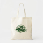 Groen Off-Road 4x4 Voertuig Tote Bag (Voorkant)