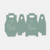 Groen Oh Baby Modern Boho Baby shower Bedankdoosjes (Uitgevouwen)