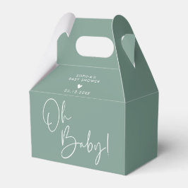 Groen Oh Baby Modern Boho Baby shower Bedankdoosjes