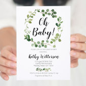 groen oh baby shower uitnodiging