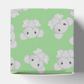Groen olifant Baby shower Bedankdoosjes (Bovenkant)