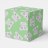 Groen olifant Baby shower Bedankdoosjes (Achterkant)