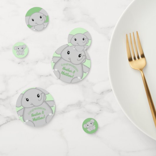 Groen olifant Baby shower Confetti (Groep)