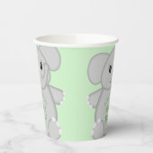 Groen olifant Baby shower Papieren Bekers (Links)