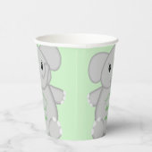 Groen olifant Baby shower Papieren Bekers (Rechts)