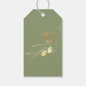 Groen Olijf Bruiloft Favor Labels Cadeaulabel (Achterkant)