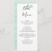 Groen Olijf Bruiloft Menu (Voorkant / Achterkant)