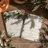 Groen Olijf Waterverf bruiloft alles in één Kaart