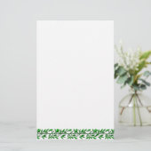Groen Olijfblad Border Stationery Briefpapier (Staand voorkant)