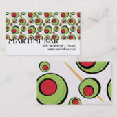 groen olijvenpatroon visitekaartje (Voorkant / Achterkant)