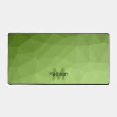 Groen ombre geometrisch mesh Monogram Bureaumat (Voorkant)
