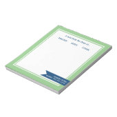 Groen omgevormd "van de mam van", gepersonaliseerd notitieblok (Linkerzijde)