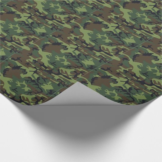 Groen omlooppapier voor camouflage cadeaupapier (Hoek)