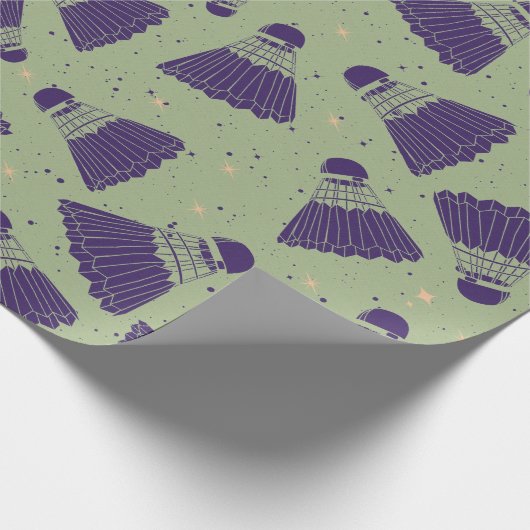 Groen omlooppapier voor ruimteShuttlecock Cadeaupapier (Hoek)