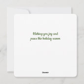 Groen omrande dennenappels - platte kerstkaart (Achterkant)