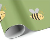 Groen omslagpapier voor bijen cadeaupapier (Rol Hoek)