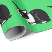 Groen omslagpapier voor konijnenpatronen cadeaupapier (Rol Hoek)