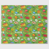 Groen omslagpapier voor stripboeken cadeaupapier (Vlak)