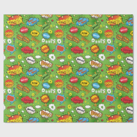 Groen omslagpapier voor stripboeken cadeaupapier (Vlak)