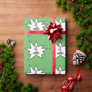 Groen omslagpapier voor verschillende landen cadeaupapier