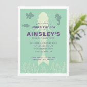 Groen onder het Zee Zeemeermin Kaart (Staand voorkant)