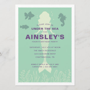 Groen onder het Zee Zeemeermin Kaart