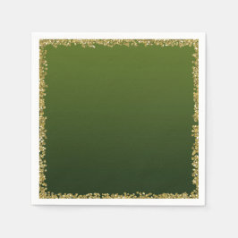 Groen ondergedompeld goud glitter glam sparkle par servet