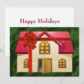 Groen onroerend goed Holiday-kaarten Feestdagenkaart (Voorkant / Achterkant)