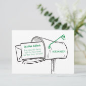 Groen Ons nieuwe Adres Mailbox Verplaatsen (Staand voorkant)